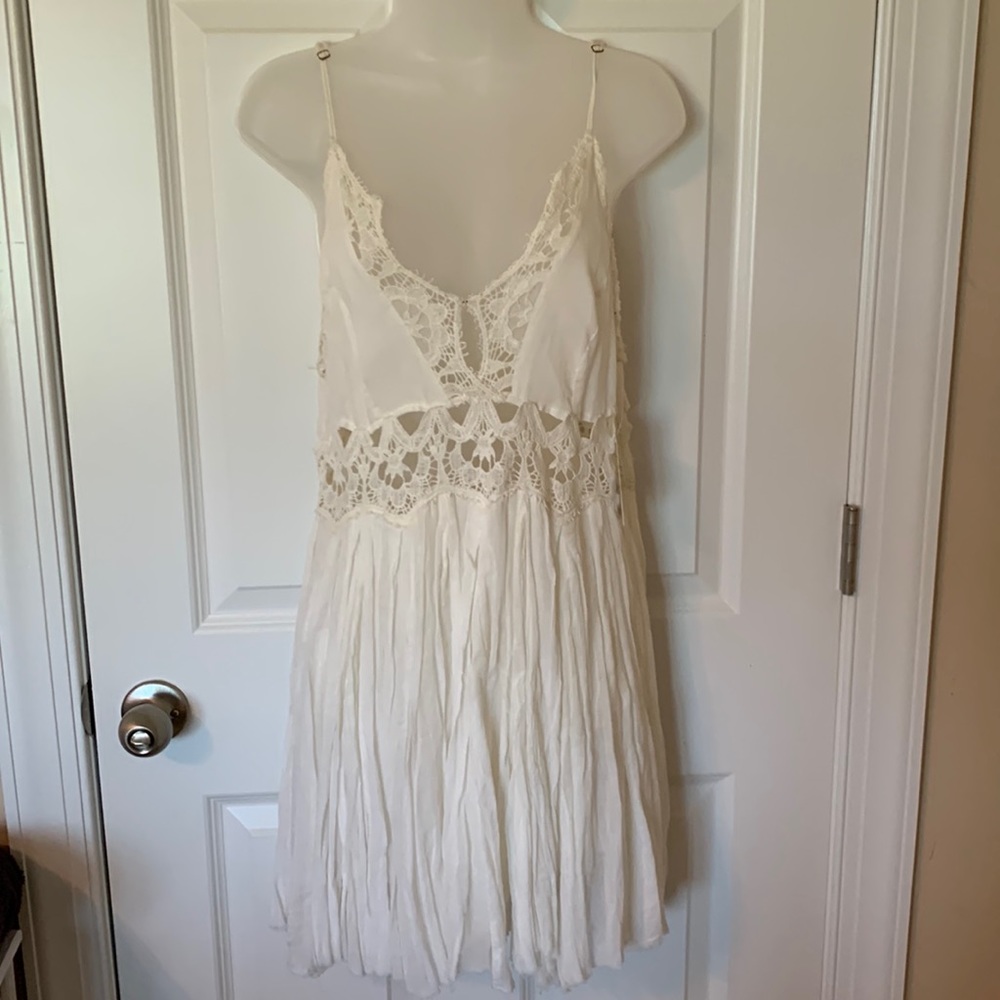 White Free People boho dress medium
